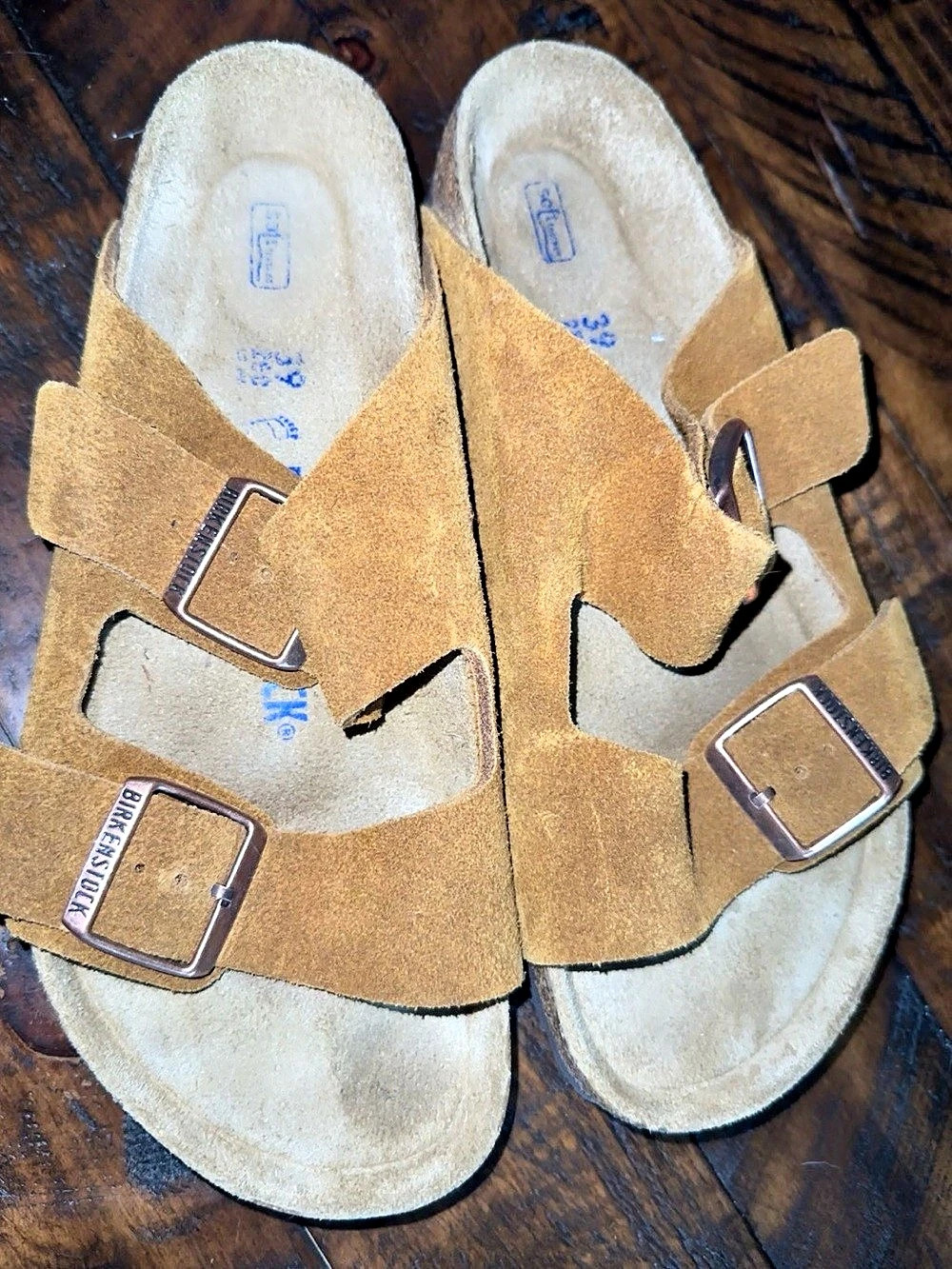 Birkenstock Zurich Suede Sandals Brown Size 39 Regular Worn Once